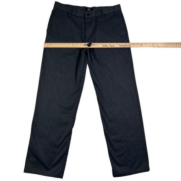 Dockers Pants Men's Flat Front Slit Pocket Cotton Blend Signature Khakis Gray 34 - Picture 7 of 14